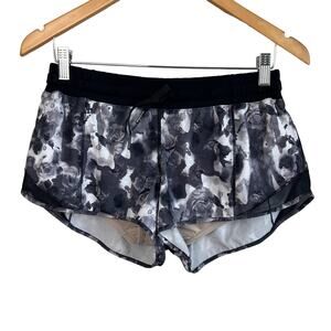 Lululemon Hotty Hot Short Mini Obscurred Black Dusty‎ Mauve / Black Sz 8